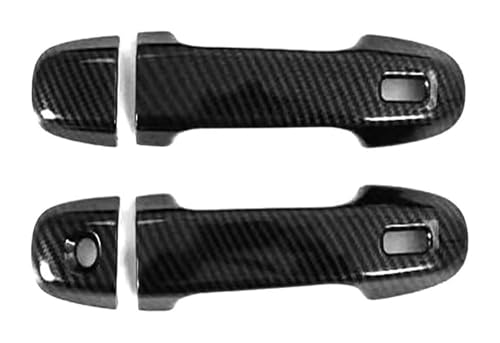 TAFASVCVMK Außentürgriff Auto Für Verso-S P120 2011-2015 Einloch-Doppel-Smart-Außentürgriffabdeckung Dekorativer Kratzschutz(2 Doors Carbon Fiber Pattern) von TAFASVCVMK