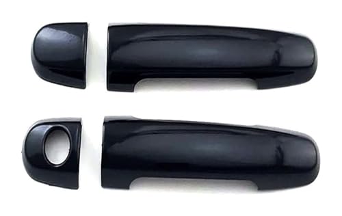 TAFASVCVMK Außentürgriff Auto Für Voltz E130 2002-2004 Einloch-Türgriffabdeckung Außenverkleidungsschutz Schutz Anti-Scratch(2 Doors Bright Black) von TAFASVCVMK