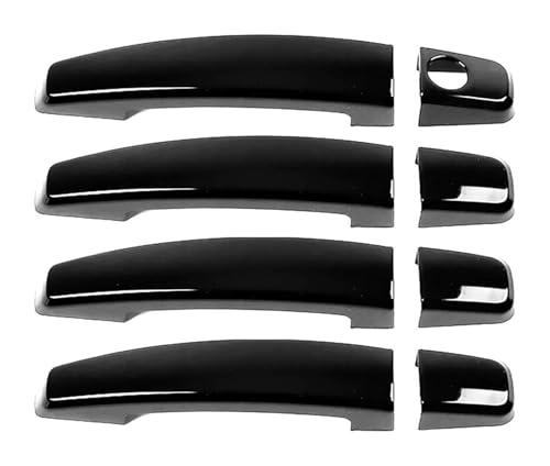 TAFASVCVMK Außentürgriff Auto Für Zafira B Einloch-Türgriff-Zierrahmen Zubehör Außenmodifikationen Schutzabdeckung Schutz Kratzschutz Kompatibel Mit 2006–2015(Bright Black) von TAFASVCVMK