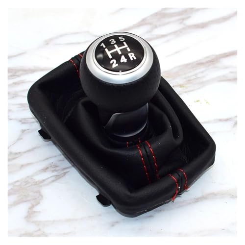 TAFASVCVMK Für /A3 /S3 8L 2001-2003 6/5-Gang-Schalthebelknopf Gamasche Gaitor Boot Cover Stick Shifter Handball Schaltknauf-Adapter(5 Speed Y01) von TAFASVCVMK