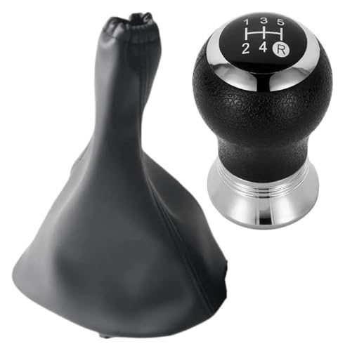 TAFASVCVMK Für Toyota Für Yaris II 2 MK2 2005-2011 5/6 Geschwindigkeit ABS Schaltknauf Hebel Shifter Stift Gaitor Boot Abdeckung Fall Schaltknauf-Adapter(5 Speed Black 2pcs) von TAFASVCVMK