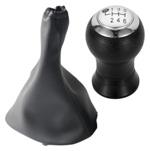 TAFASVCVMK Für Toyota Für Yaris II 2 MK2 2005-2011 5/6 Geschwindigkeit ABS Schaltknauf Hebel Shifter Stift Gaitor Boot Abdeckung Fall Schaltknauf-Adapter(6 Speed Silver 2pcs) von TAFASVCVMK