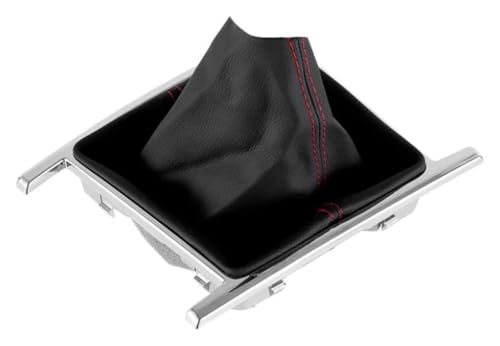 TAFASVCVMK Für VW Für Amarok 2010-2022 Auto Schaltknauf Stick Pen Gaitor Boot Abdeckung Fall Schaltknauf Schaltknauf-Adapter(Chrome Red Line) von TAFASVCVMK