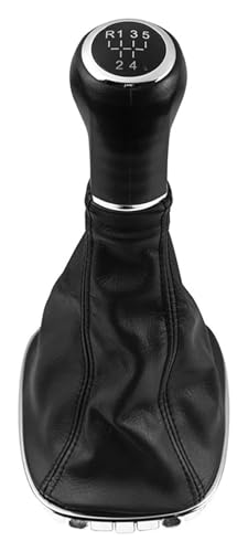 TAFASVCVMK Für Vauxhall Für Corsa D 2006-2014 Auto-Styling 5 6 Gang Auto Schaltknauf Hebel Stick Gaitor Boot Cover Schaltknauf-Adapter(Gear Shift R12345) von TAFASVCVMK