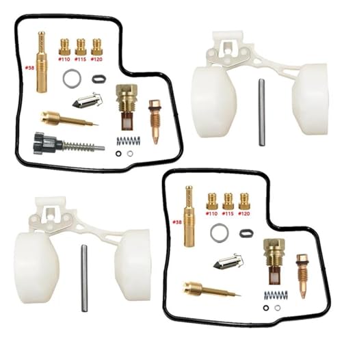 TAHDP Vergaserteile Motorrad-Vergaser-Reparatursatz Für H&onda VT600C Shadow PC21 V-Typ-Zylinder VT600 Carb Float Aircut-Teile(SCHWARZ 2) von TAHDP