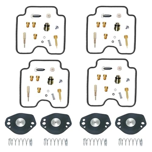 TAHDP Vergaserteile Motorrad-Vergaser-Reparatursatz Für Y&amaha Für FAZER FZS1000 2001-2005 FZS 1000 FZ-1 Schwimmer-Drosselventil-Membranteile(Satz 3) von TAHDP