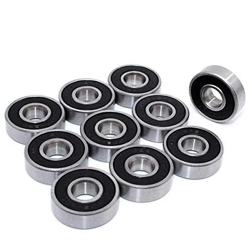 TAIANJI Kugellager 8mm x 22mm x 7mm Double Shielded Rillenkugellager Metall Kugellager für 3D drucker, Skateboard Roller Inline Skates etc(10 Stück) von TAIANJI