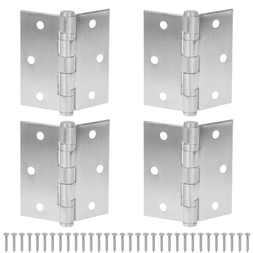 TAIANJI 4 Stücke Verbinder 304 Edelstahl Scharniere, Türscharniere Groß scharniere schwerlast für auf verschiedene Türen und Fenster von Innen- und Außenbereich 100mm * 73mm von TAIANJI