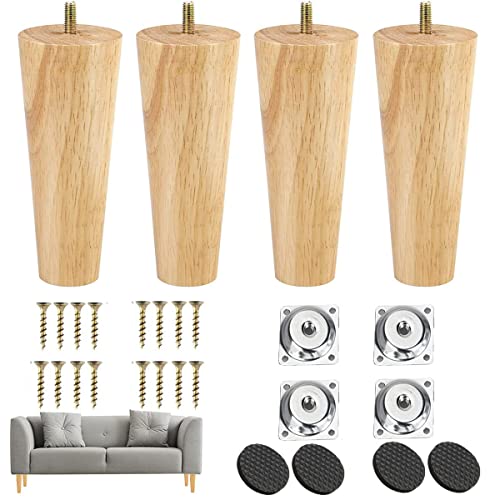 TAIANJI 4PSC Konisch Zulaufend Aus Holz Möbelfüße Holz 12cm TischfüßeHolz Tischbeine mit Gewinde Befestigungsplatte Schrauben Antirutschmatten für Sofa Tisch Couch Schrank Ottomane TAIANJI 4PSC Konisch Zulaufend Aus Holz Möbelfüße Holz 12cm TischfüßeHolz Tischbeine mit Gewinde Befestigungsplatte Schrauben Antirutschmatten für Sofa Tisch Couch Schrank Ottomane von TAIANJI