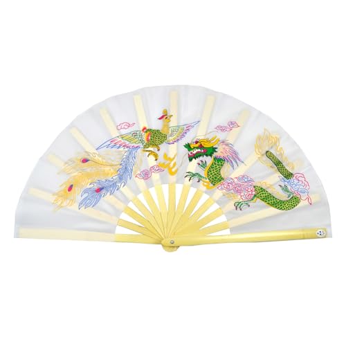TAIBOSL Handventilator Faltbare 1 Stück Bambus Rechtshänder Ventilator Tai Chi Performance Fan Kampfsport-Fan Kung Fu Fans Cosplay Fan Schwarz Abdeckung China Viele Muster Faltbare Ventilator (14) von TAIBOSL