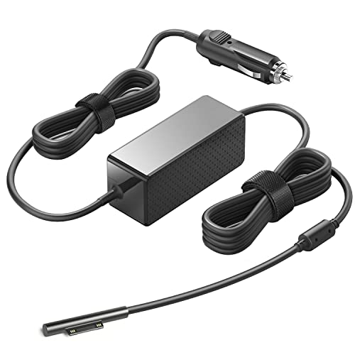 TAIFU DC 15V 100W Auto Ladegerät für Microsoft Surface Pro 9 8 7 7+ 6 5 4 3 Surface Laptop 5 4 3 2 1 Surface Go 3 2 1 Surface Book 3 2 1 Surface Studio 2 1 Surface Hub 2S KFZ Netzteil Ladekabel von TAIFU