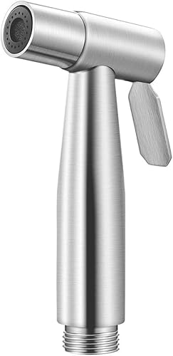 Bidet Handbrause für Toilette, Edelstahl Sprühkopf WC Dusche Handbrause, Bidet Brause Sprayer Sprühkopf für Dusche Badezimmer Hygiene (nur Sprühkopf) (Silber) von TAIHE