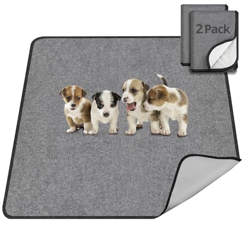 TAIKURA Waschbar Haustier-Urinunterlage, 2er 92*92CM Hundetrainingspad super Saugfähig, rutschfest & Auslaufsicher, Wiederverwendbare Trainingsunterlagen Puppy Pads für Hunde Katzen andere Haustiere von TAIKURA