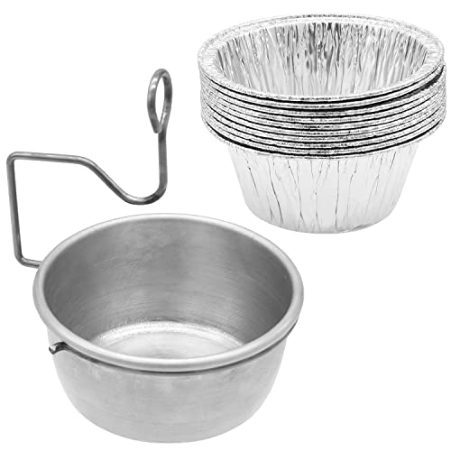 TAILGRILLER Fettbecher mit Clip für Char-Broil/Kenmore Outdoor-Grills und andere ähnliche Grills, Fettauffangbecher für Masterbuilt 76,2 cm Propangas-Smoker, mit Aluminium-Tropfbechern (10 Stück) von TAILGRILLER