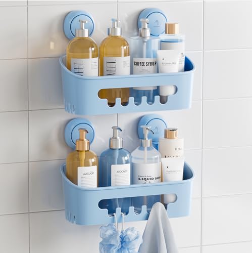 TAILI Duschablage Saugnapf ohne Bohren Duschorganizer Duschregal Saugnäpfe Duschgel Halterung Abnehmbar Belastbarkeit 10 KG Wasserdicht Badregal mit Saugnapf für Shampoo und Duschgel, Blau TAILI Duschablage Saugnapf ohne Bohren Duschorganizer Duschregal Saugnäpfe Duschgel Halterung Abnehmbar Belastbarkeit 10 KG Wasserdicht Badregal mit Saugnapf für Shampoo und Duschgel, Blau von TAILI