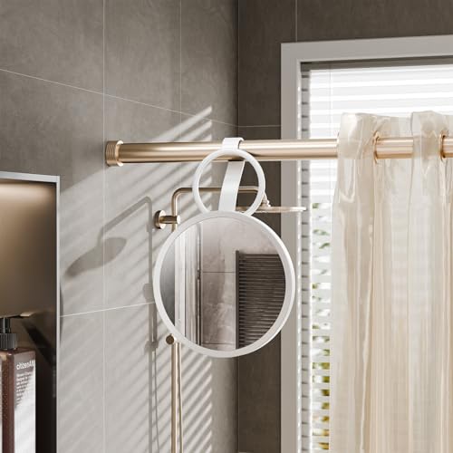 TAILI Duschspiegel Antibeschlag für Reisen, Rasierspiegel Dusche, Abnehmbarer & Bohrfreier Nebelfrei Duschspiegel für Badezimmer, Bruchsicher & Wasserdicht Rasierspiegel für Dusche, Weiß & Rund von TAILI