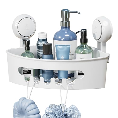TAILI Eckregal Hängend Duschablage Ecke Saugnapf ohne Bohren Duschorganizer Duschregal Saugnäpfe Duschgel Halterung Abnehmbar Belastbarkeit 10 KG Wasserdicht für Shampoo und Duschgel TAILI Eckregal Hängend Duschablage Ecke Saugnapf ohne Bohren Duschorganizer Duschregal Saugnäpfe Duschgel Halterung Abnehmbar Belastbarkeit 10 KG Wasserdicht für Shampoo und Duschgel von TAILI