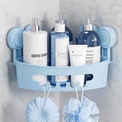 TAILI Eckregal Hängend Duschablage Ecke Saugnapf ohne Bohren Duschorganizer Duschregal Saugnäpfe Duschgel Halterung Abnehmbar Belastbarkeit 10 KG Wasserdicht für Shampoo und Duschgel, Blau TAILI Eckregal Hängend Duschablage Ecke Saugnapf ohne Bohren Duschorganizer Duschregal Saugnäpfe Duschgel Halterung Abnehmbar Belastbarkeit 10 KG Wasserdicht für Shampoo und Duschgel, Blau von TAILI