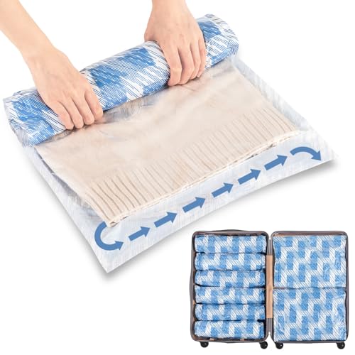 TAILI Vakuumbeutel für Kleidung Reise 10 Stück Vakuumbeutel Set Reise 60 x 40 CM Wiederverwendbar und Leicht zu Tragen Vakuumierbeutel für Rucksack zum Rollen, Blau TAILI Vakuumbeutel für Kleidung Reise 10 Stück Vakuumbeutel Set Reise 60 x 40 CM Wiederverwendbar und Leicht zu Tragen Vakuumierbeutel für Rucksack zum Rollen, Blau von TAILI