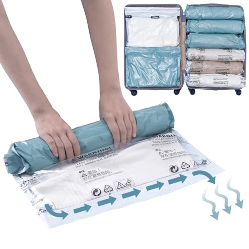 TAILI Vakuumbeutel für Kleidung Reise 12 Stück 2 Größen 70 x 45 CM, 60 x 40 CM Vakuumbeutel Set Reise Wiederverwendbar und Leicht zu Tragen Vakuumierbeutel für Rucksack zum Rollen, Grün TAILI Vakuumbeutel für Kleidung Reise 12 Stück 2 Größen 70 x 45 CM, 60 x 40 CM Vakuumbeutel Set Reise Wiederverwendbar und Leicht zu Tragen Vakuumierbeutel für Rucksack zum Rollen, Grün von TAILI