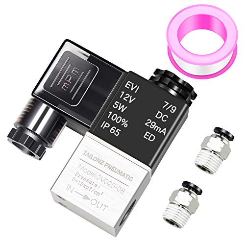 TAILONZ PNEUMATIC 1/4 Zoll BSP 12V 2-Wege normal geschlossenes elektrisches Luftmagnetventil 2v025-08 Abzweigdose TAILONZ PNEUMATIC 1/4 Zoll BSP 12V 2-Wege normal geschlossenes elektrisches Luftmagnetventil 2v025-08 Abzweigdose von TAILONZ PNEUMATIC