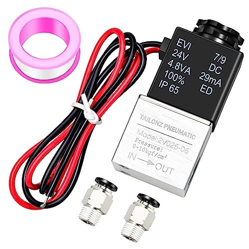 TAILONZ PNEUMATIC 1/4 Inch BSP 24V 2 Way Normally Closed Electric Solenoid Air Valve 2V025-08 von TAILONZ PNEUMATIC