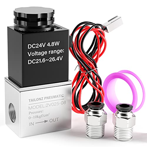 TAILONZ PNEUMATIC 1/4 Zoll NPT 24 V 2-Wege normal geschlossen Elektrisches Magnetventil 2v025-08 von TAILONZ PNEUMATIC