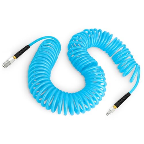 TAILONZ PNEUMATIC 1/4" x 7.5M Verstärkter Polyurethan-Rückspul-Luftschlauch mit Biegedrossel, 1/4" Industrie-Schnellkupplung und Stecker TAILONZ PNEUMATIC 1/4" x 7.5M Verstärkter Polyurethan-Rückspul-Luftschlauch mit Biegedrossel, 1/4" Industrie-Schnellkupplung und Stecker von TAILONZ PNEUMATIC