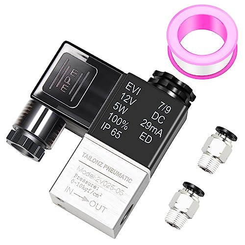 TAILONZ PNEUMATIC 1/8 Zoll BSP 12V 2-Wege normal geschlossenes elektrisches Luftmagnetventil 2V025-06 Abzweigdose TAILONZ PNEUMATIC 1/8 Zoll BSP 12V 2-Wege normal geschlossenes elektrisches Luftmagnetventil 2V025-06 Abzweigdose von TAILONZ PNEUMATIC
