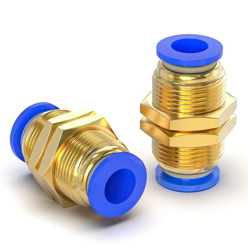 TAILONZ PNEUMATIC 10mm OD Straight Through Baffle Quick Insertion Trachea Connector PM6（Packung zu 5） von TAILONZ PNEUMATIC