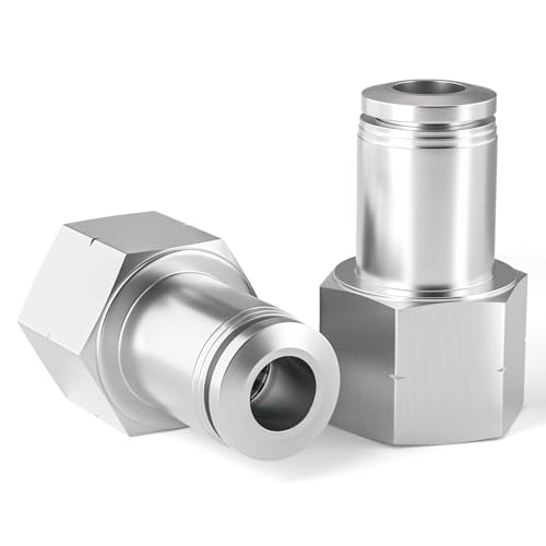 TAILONZ PNEUMATIC 304 Edelstahl mit geradem Innengewinde 8MM od 3/8 Zoll BSP Steckverschraubungen PCF8-03(Packung mit 2 Stück) von TAILONZ PNEUMATIC