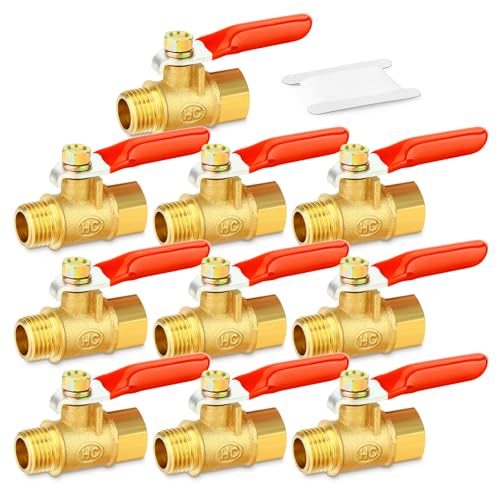 TAILONZ PNEUMATIC 3PCS 1/4 Zoll Messing Mini-Kugelhahn Absperrschalter, 1/4 Zoll Außen- x Innengewinde BSP Rohrverschraubung TAILONZ PNEUMATIC 3PCS 1/4 Zoll Messing Mini-Kugelhahn Absperrschalter, 1/4 Zoll Außen- x Innengewinde BSP Rohrverschraubung von TAILONZ PNEUMATIC