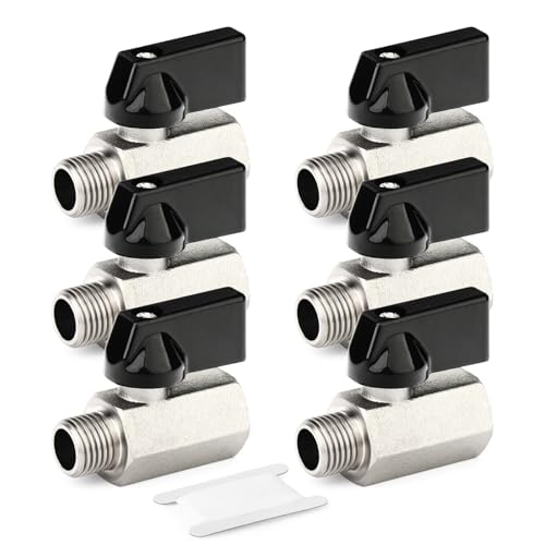 TAILONZ PNEUMATIC 3PCS 1/4-Zoll-Mini-Messing-Kugelhahn Absperrschalter, 1/4-Zoll-Außengewinde x Innengewinde BSP Pipe Fitting TAILONZ PNEUMATIC 3PCS 1/4-Zoll-Mini-Messing-Kugelhahn Absperrschalter, 1/4-Zoll-Außengewinde x Innengewinde BSP Pipe Fitting von TAILONZ PNEUMATIC