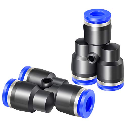 TAILONZ PNEUMATIC 4mm OD Y Spliter Kunststoff Push to Connect Fittings 3 Wege Rohr Verbinden Fit Lock PY4 (Packung Mit 2) von TAILONZ PNEUMATIC