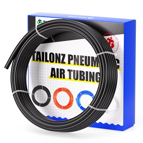 TAILONZ PNEUMATIC Air Line 6 mm od schwarzer pneumatischer Nylonschlauch 10 m Luft-Bremsschlauch Nylonschlauch von TAILONZ PNEUMATIC