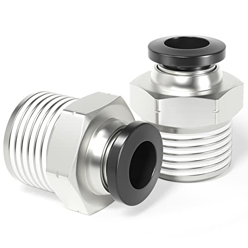 TAILONZ PNEUMATIC Außengewinde gerade 6 mm Rohr OD x 1/2 Zoll NPT Gewinde Push to Connect Fittings PC6-N4 (10 Stück) von TAILONZ PNEUMATIC