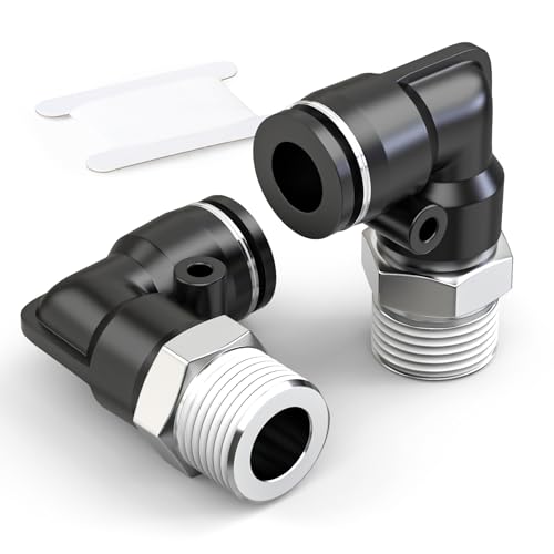 TAILONZ PNEUMATIC Außengewinde mit 8 mm Außendurchmesser und 1/8 Zoll BSP-Steckverschraubungen PL8-01 (2er-Pack) von TAILONZ PNEUMATIC