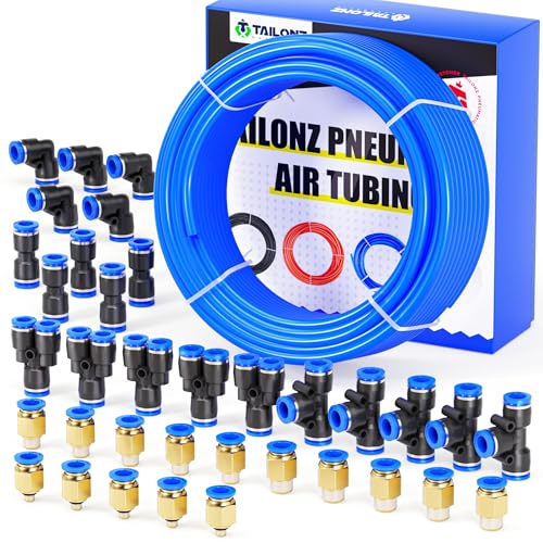 TAILONZ PNEUMATIC Blau 4mm oder 5/32 Zoll OD 2.5mm ID Polyurethan PU Luftschlauch Rohr Rohrsatz 32 Meter 100ft TAILONZ PNEUMATIC Blau 4mm oder 5/32 Zoll OD 2.5mm ID Polyurethan PU Luftschlauch Rohr Rohrsatz 32 Meter 100ft von TAILONZ PNEUMATIC