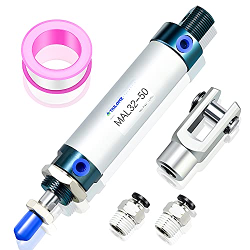 TAILONZ PNEUMATIC Druckluftzylinder mit 32mm Bohrung und 50mm Hub, doppeltwirkend, mit Y Anschluss und 2 Stück 8mm Verschraubungen MAL32x50 TAILONZ PNEUMATIC Druckluftzylinder mit 32mm Bohrung und 50mm Hub, doppeltwirkend, mit Y Anschluss und 2 Stück 8mm Verschraubungen MAL32x50 von TAILONZ PNEUMATIC