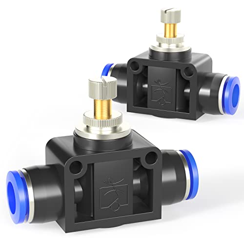 TAILONZ PNEUMATIC Luftstromregelventil mit Steckanschluss, in-line Drehzahlregler Union Straight - 8MM Tube OD x 8MM Tube OD LSA-8 （Packung mit 5） von TAILONZ PNEUMATIC