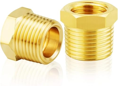 TAILONZ PNEUMATIC Rohrverschraubung mit Messinggewinde 1/4 Zoll BSP Außengewinde x 3/8 Zoll BSP Innensechskant Adapter （5Stück） von TAILONZ PNEUMATIC