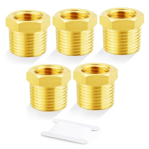 TAILONZ PNEUMATIC Rohrverschraubung mit Messinggewinde 3/8 Zoll BSP Außengewinde x 3/4 Zoll BSP Innensechskant Adapter （5Stück） von TAILONZ PNEUMATIC