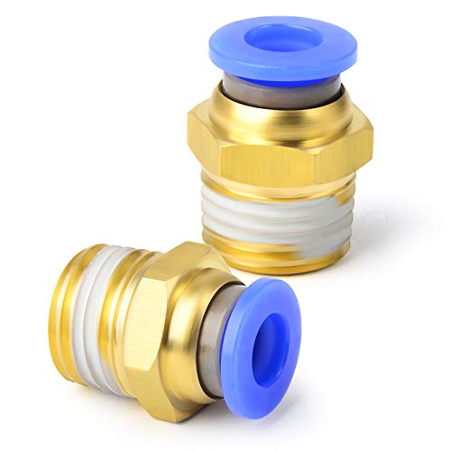 TAILONZ PNEUMATIC Straight Außengewinde 6mm OD x 1/4 BSP Steckverschraubungen PC6-02 (Packung mit 10 Stück) von TAILONZ PNEUMATIC