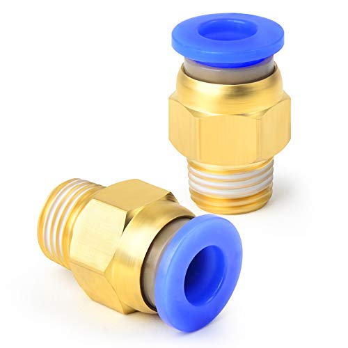 TAILONZ PNEUMATIC Straight Außengewinde 6mm OD x 1/8 BSP Steckverschraubungen PC6-01 (Packung mit 10 Stück) von TAILONZ PNEUMATIC