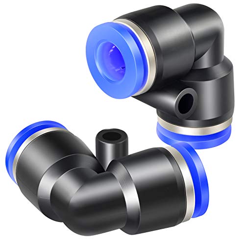 TAILONZ PNEUMATIC Winkel 10mm Rohr-AD Push to Connect Rohrverschraubungen Push Lock PV10 (Packung mit 2) von TAILONZ PNEUMATIC