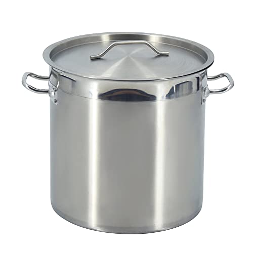 TAIMIKO Suppentopf Edelstahl Kochtopf 25-115 Liter Suppentöpfe Universaltopf Gemüsetopf (05-50DT) Silver von TAIMIKO