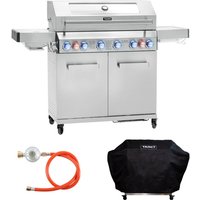 Platinum yamara 6+2 Gasgrill Edelstahl 6 Brenner Sear-Burner Backburner mit Abdeckhaube - Taino von TAINO