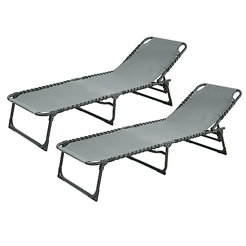 SVITA 2er Set Gartenliege Sonnenliege klappbar atmungsaktiv verstellbar Hellgrau SVITA 2er Set Gartenliege Sonnenliege klappbar atmungsaktiv verstellbar Hellgrau von TAINO