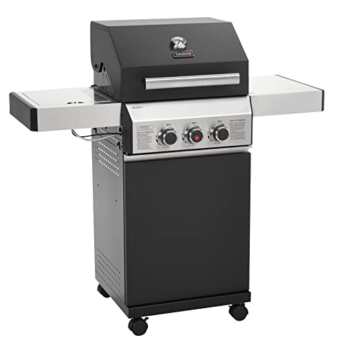 TAINO BLACK 2+1 Gasgrill 2 Brenner mit Seitenkocher Matt Schwarz von TAINO