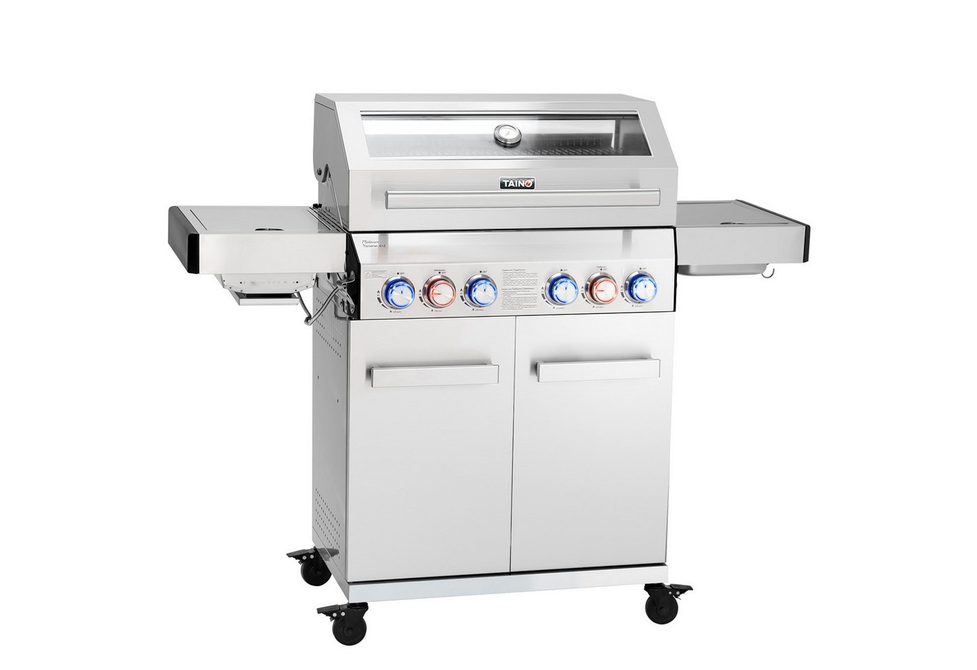 TAINO Gasgrill PLATINUM, YAMARA 4+2, Gusseisenrost, Backburner, Sear-Brenner von TAINO